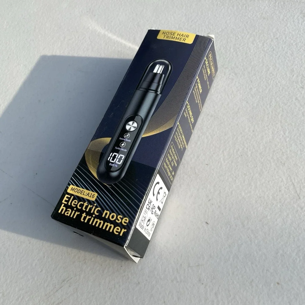 Digital Nose Hair Trimmer USB-C Rechargeable Painless Ear Eyebrow Clipper Men